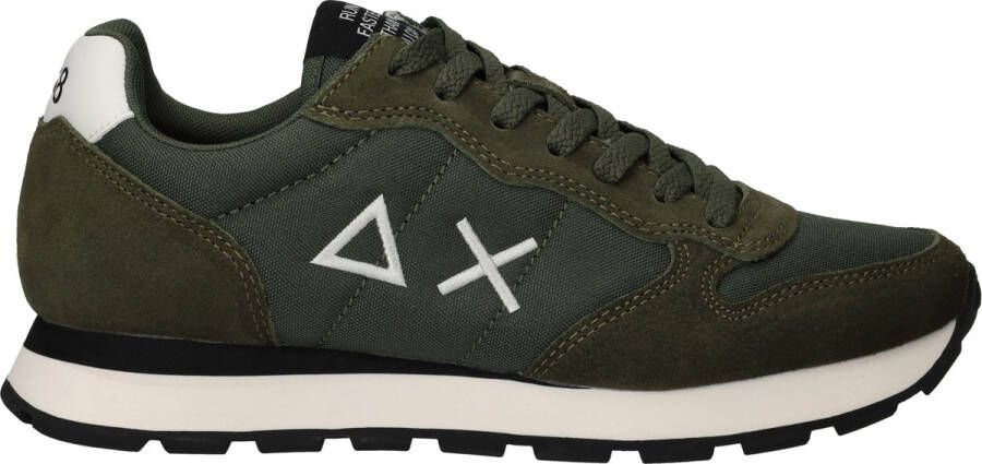 Sun68 Heren Lage sneakers Tom Solid Groen Textiel