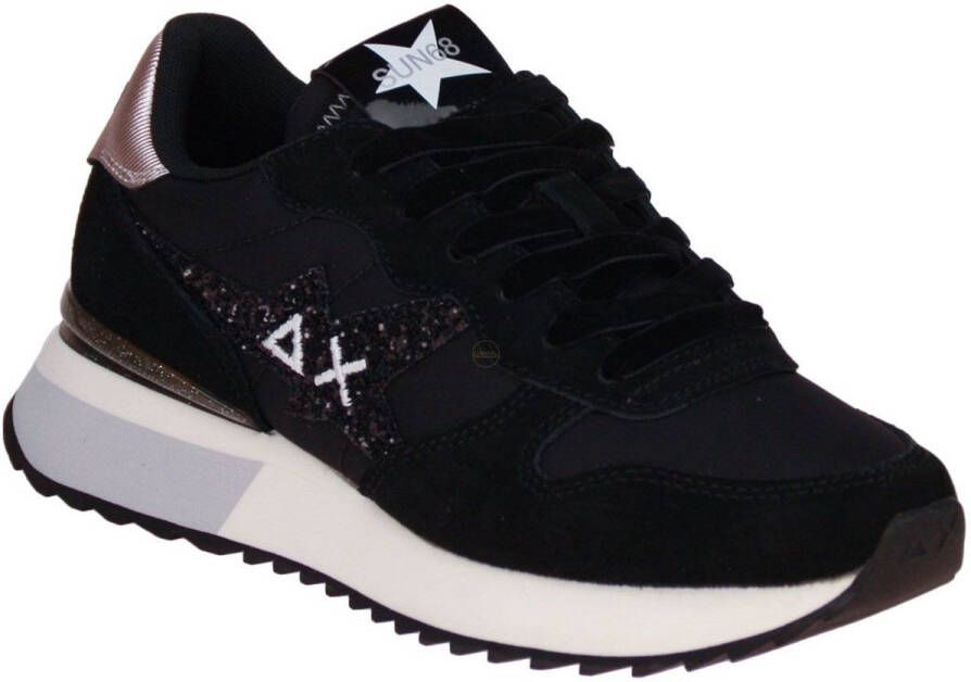 SUN68 Star Glitter Logo Z45217_11 Zwart