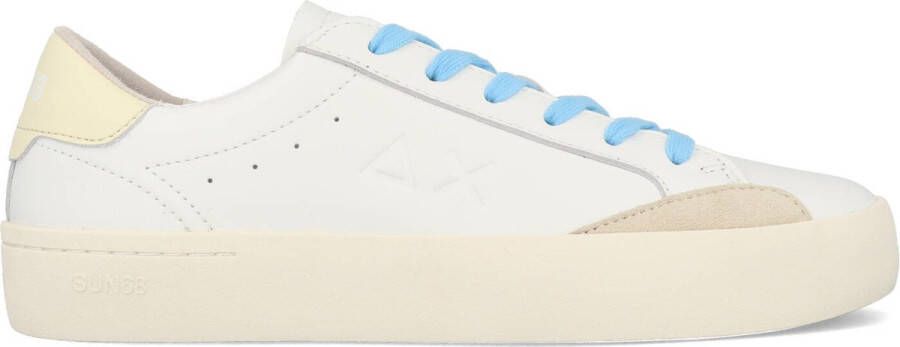 Sun68 Street Leather Sneakers in Wit White Heren