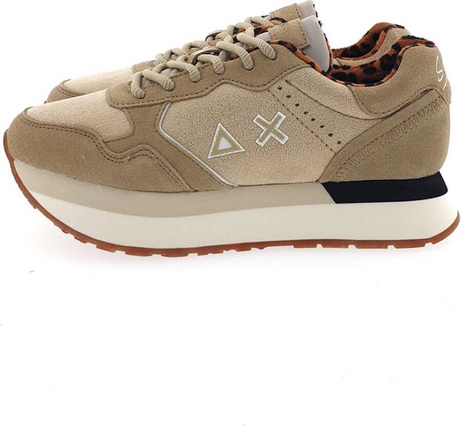 Sun68 Beige Suède Sneaker met Glitterinzetten Beige Dames - Foto 2