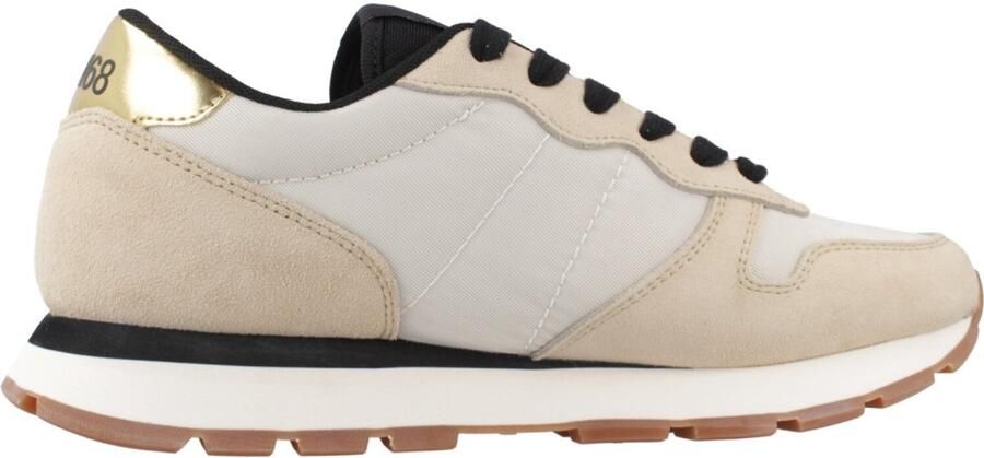 Sun68 Logo Sneakers Beige Dames