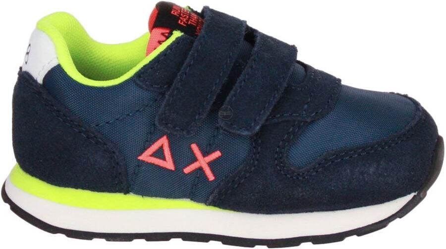 Sun68 Jongens Lage sneakers Tom Fluo Blauw Textiel