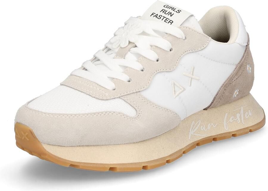 Sun68 Dames sneaker Ally Vintage wit taupe