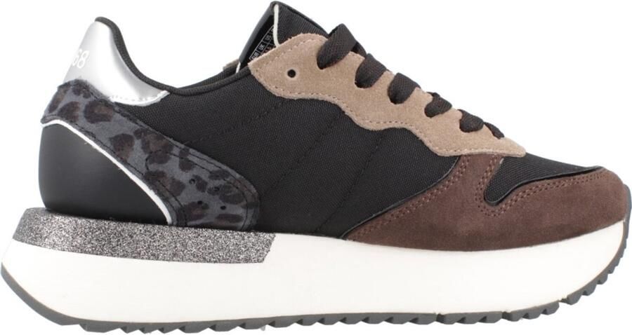 Sun68 Grote Stargirl Mix Materialen Sneaker Streetwear Vrouwen