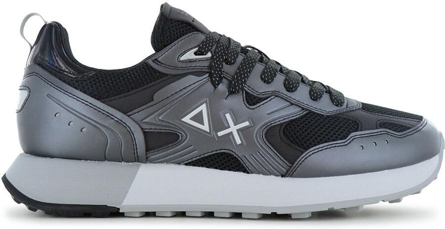 Sun68 Jaki 2.0 Silver Mesh Heren Sneakers Schoenen Zwart Z36119