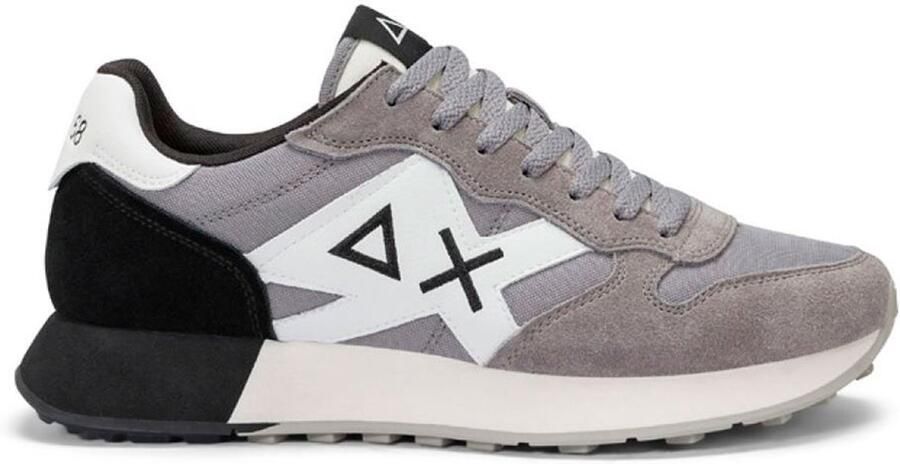 Sun68 Nylon en Suède Sneakers met Leren Details