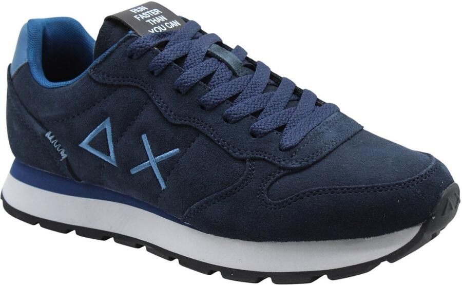 Sun68 Tom Suede Heren Sneakers Schoenen Navy-Blauw Z46106 - Foto 6