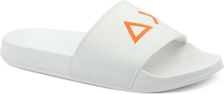 Sun68 Teenslippers Slippers Logo Bianco Wit