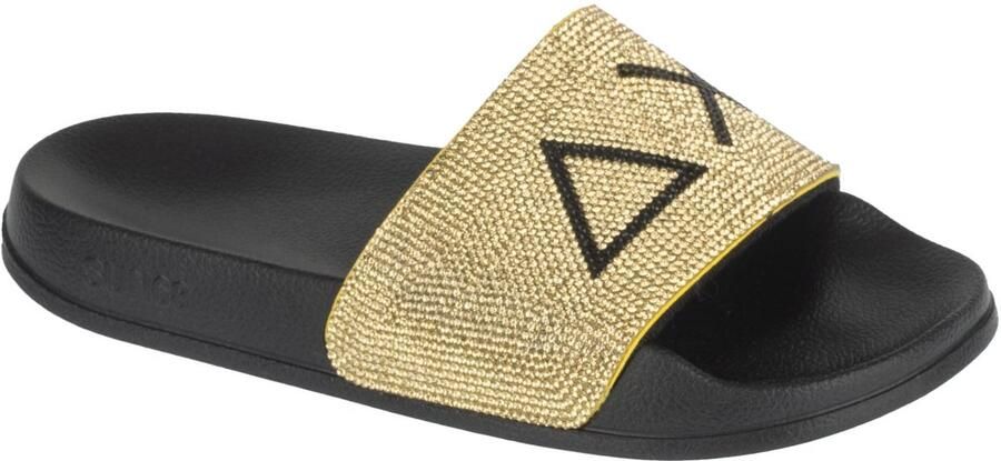 Sun68 Slippers Strass Logo Vrouwen Goud Slippers