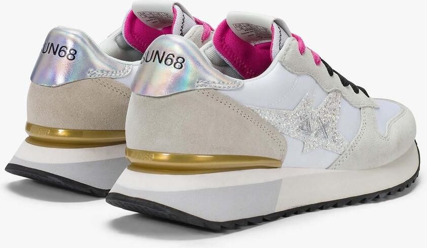Sun68 Lage Sneakers Z36214 STARGIRL GLITTER-591 01 BIANCO