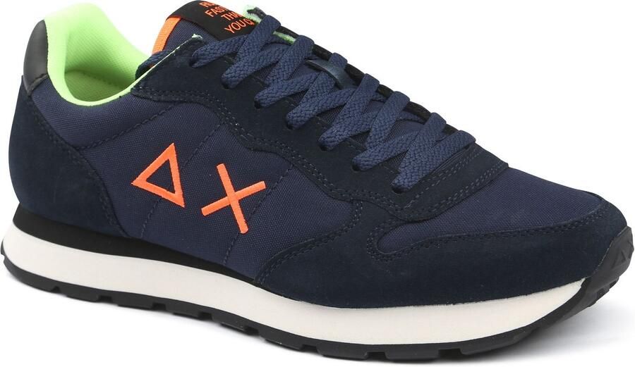 Sun68 Sneaker Tom Fluo Navy Blue Heren Sneakers
