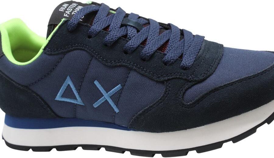 Sun68 Tom Fluo Heren Sneakers Schoenen Navy-Blauw Z46102 - Foto 12