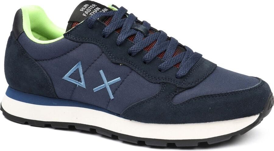 Sun68 Tom Fluo Heren Sneakers Schoenen Navy-Blauw Z46102