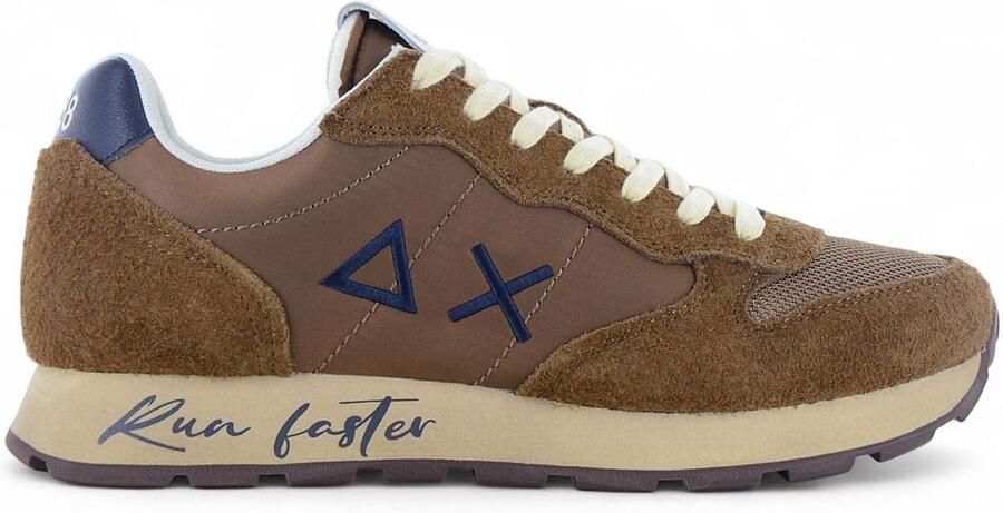 Sun68 Vintage Nylon Sneakers met Geborduurd Logo