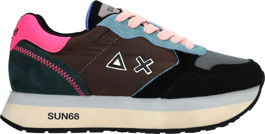 Sun68 Kleurrijke Leren Sneaker voor Dames Multicolor