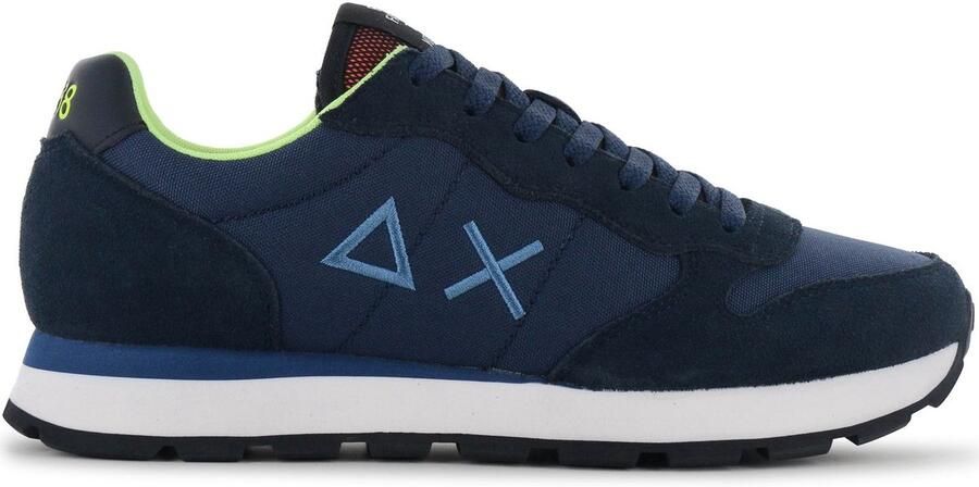 Sun68 Tom Fluo Heren Sneakers Schoenen Navy-Blauw Z46102