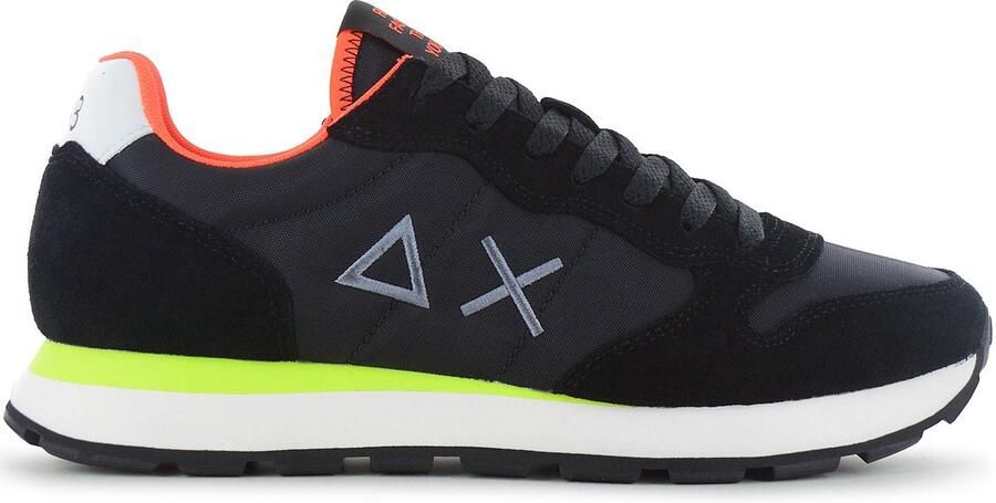 Sun68 Tom Fluo Heren Sneakers Schoenen Zwart Z36102