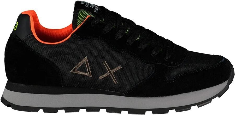 Sun68 Tom Fluo Heren Sneakers Schoenen Zwart Z46102