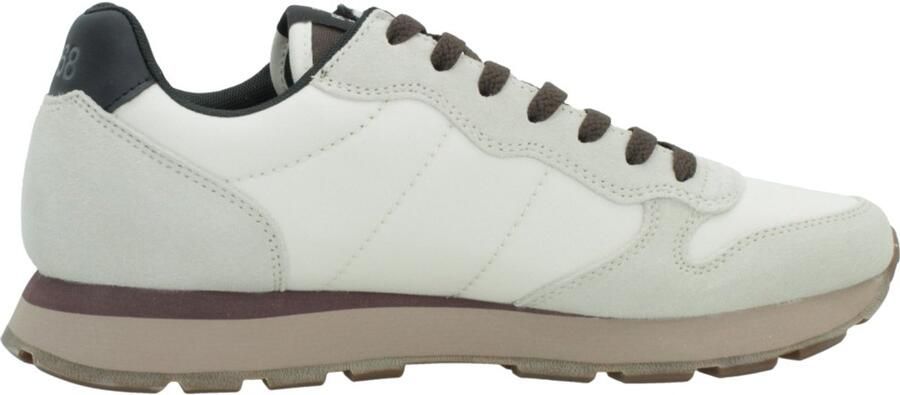 Sun68 Tom Solid Heren Sneakers Schoenen Wit-Bruin Z46101