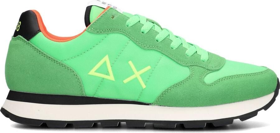 Sun68 Groene herensneakers met voorgevormd voetbed en verharde hiel Green Heren