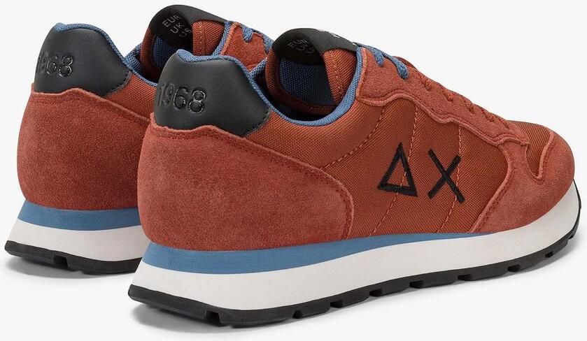 Sun68 Sneakers van nylon en suède met geborduurd logo