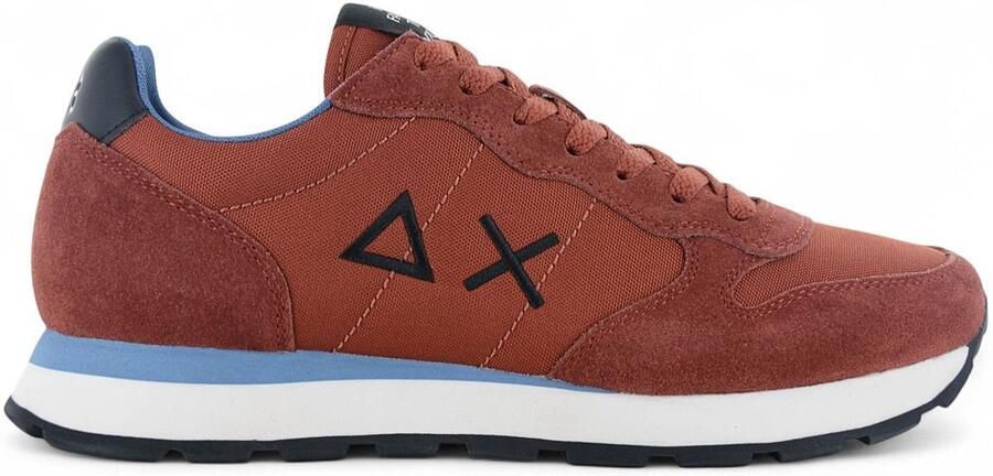 Sun68 Sneakers van nylon en suède met geborduurd logo