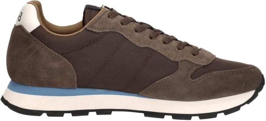 Sun68 Sneakers van nylon en suède met geborduurd logo