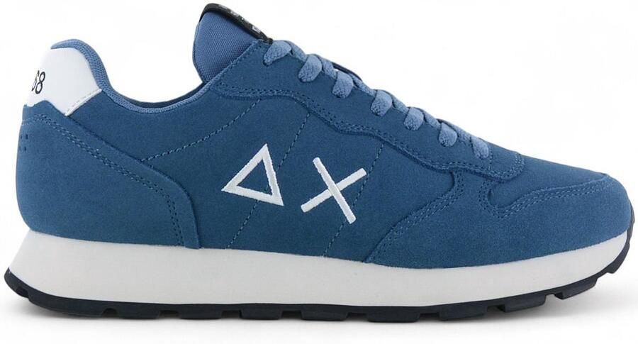 Sun68 Tom Suede Heren Sneakers Schoenen Blauw Z45106