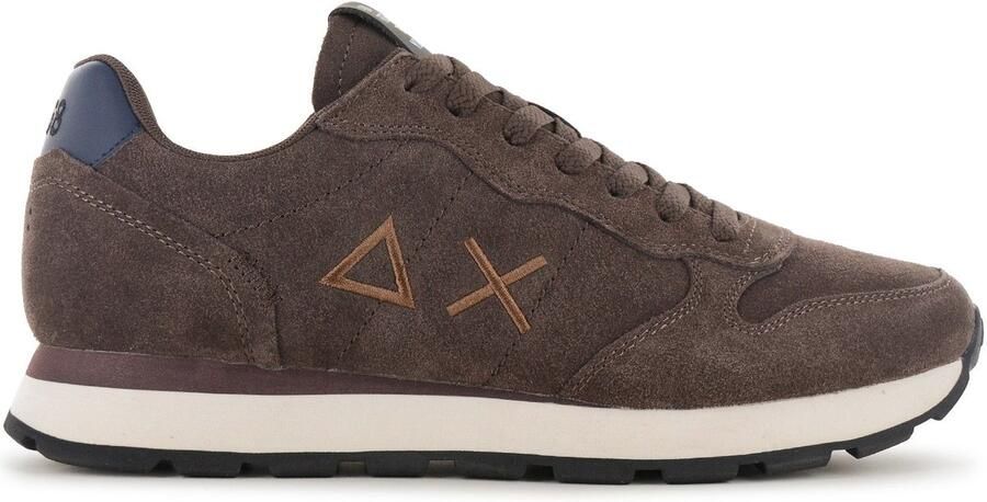 Sun68 Tom Suede Heren Sneakers Schoenen Marrone-Bruin Z46106
