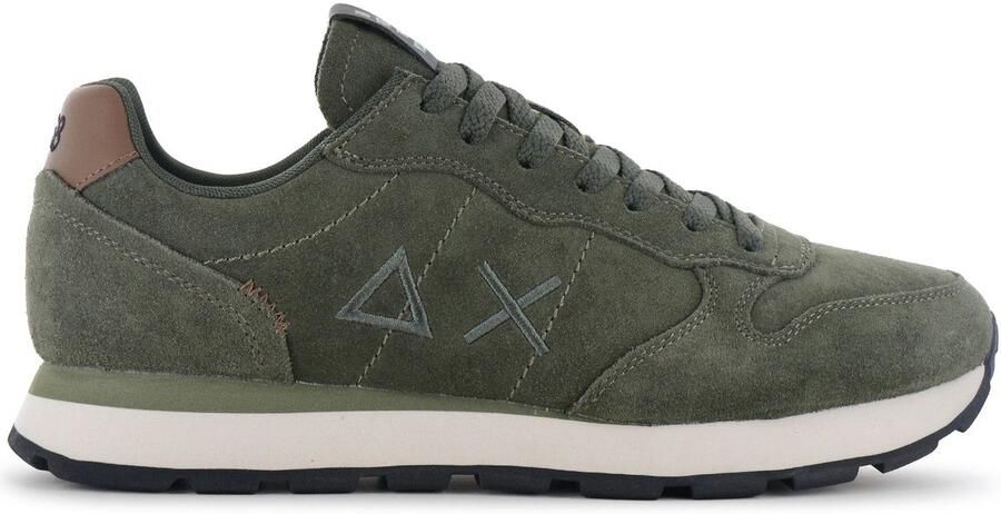 Sun68 Tom Suede Heren Sneakers Schoenen Military-Groen Z46106
