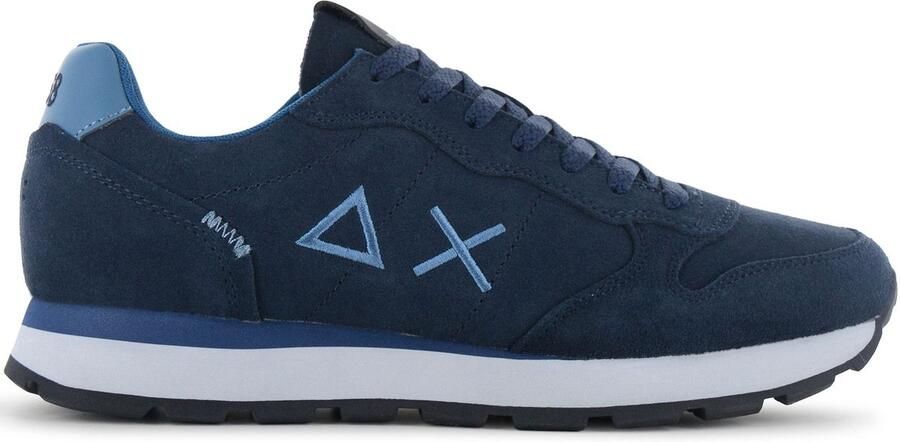 Sun68 Tom Suede Heren Sneakers Schoenen Navy-Blauw Z46106