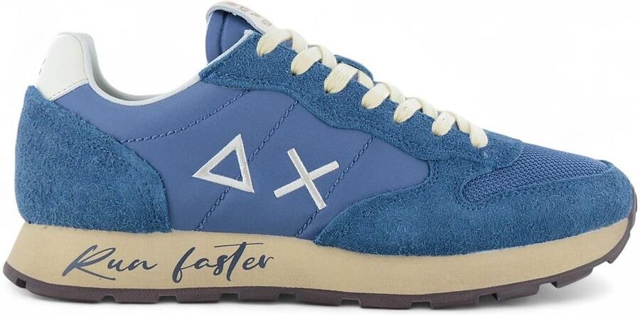 Sun68 Tom Vintage Heren Sneakers Schoenen Blauw Z45105