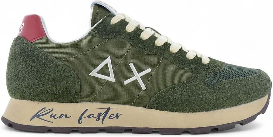 Sun68 Tom Vintage Heren Sneakers Schoenen Groen Z45105