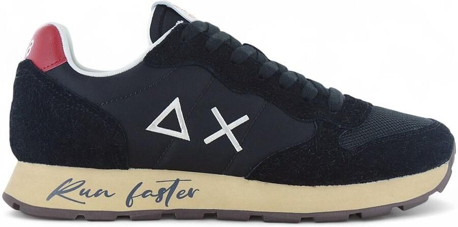 Sun68 Tom Vintage Heren Sneakers Schoenen Zwart Z45105