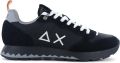 SUN68 Sneakers laag 'Tom Solid sneakers in black suede and nylon' zwart - Zwart
