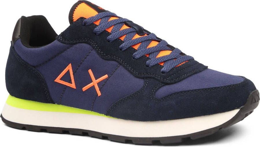 Sun68 Fluo Navy Blue Hardloopschoenen Tom Solid Blue Heren