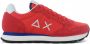 Sun68 Tom Solid Heren Sneakers Schoenen Rood Z35101 - Thumbnail 1