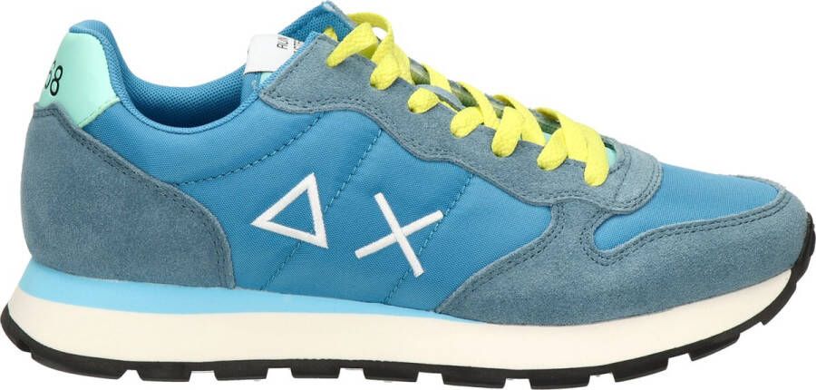 Sun68 Blauwe Solid Nylon Sneaker met Extra Veters Multicolor Heren - Foto 3