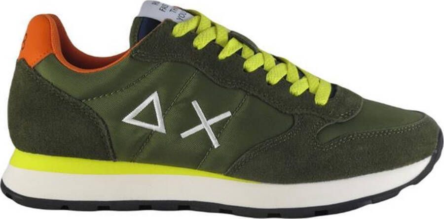 Sun68 Tom Solid Nylon Men Lage sneakers Heren Groen