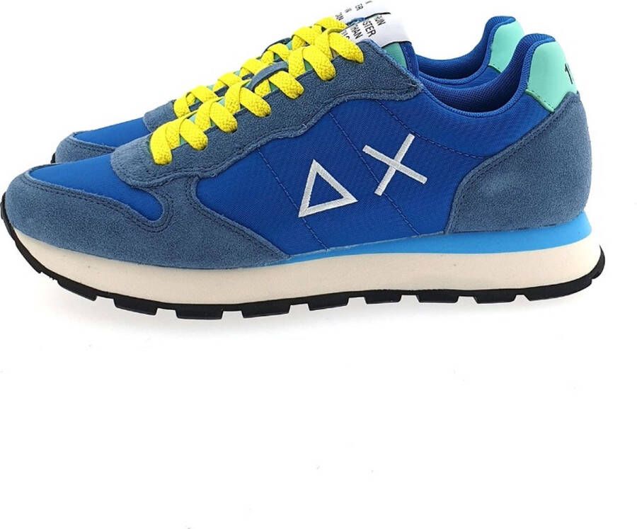 Sun68 Blauwe Solid Nylon Sneaker met Extra Veters Multicolor Heren - Foto 4