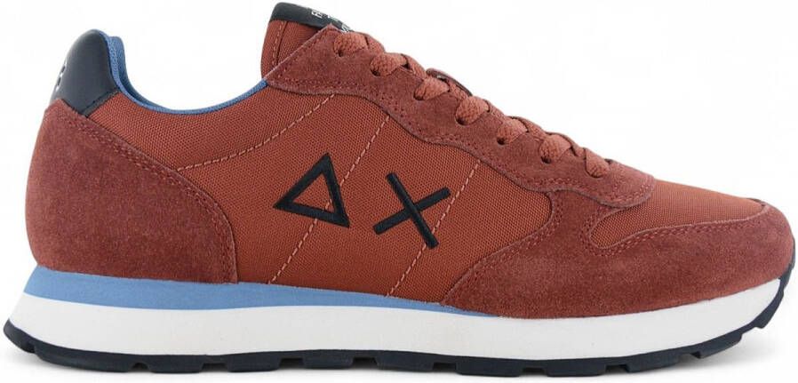 Sun68 Sneakers van nylon en suède met geborduurd logo