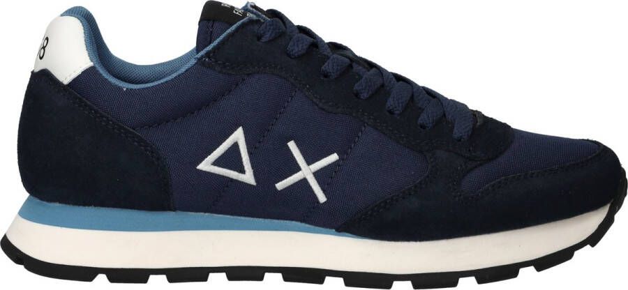Sun68 Heren Lage sneakers Tom Solid Donkerblauw Suède