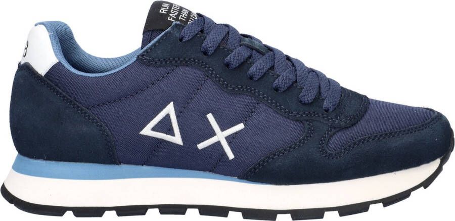 Sun68 Heren Lage sneakers Tom Solid Donkerblauw Suède