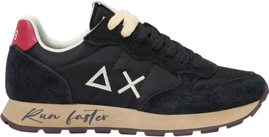 Sun68 Vintage Nylon Sneakers met Geborduurd Logo