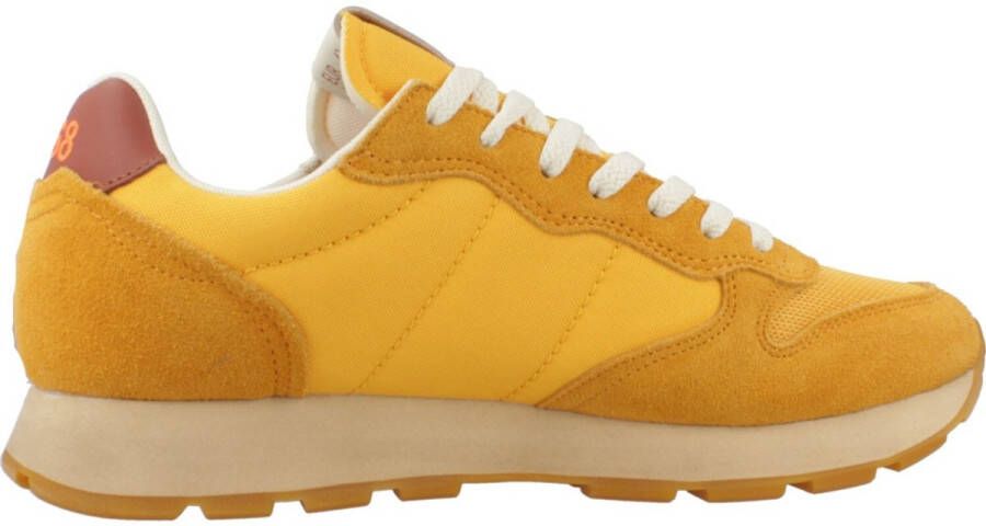 Sun68 Gele Vintage Sneakers Honingraat Teen Yellow Heren
