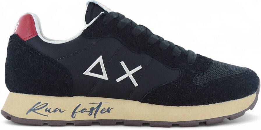 Sun68 Vintage Nylon Sneakers met Geborduurd Logo