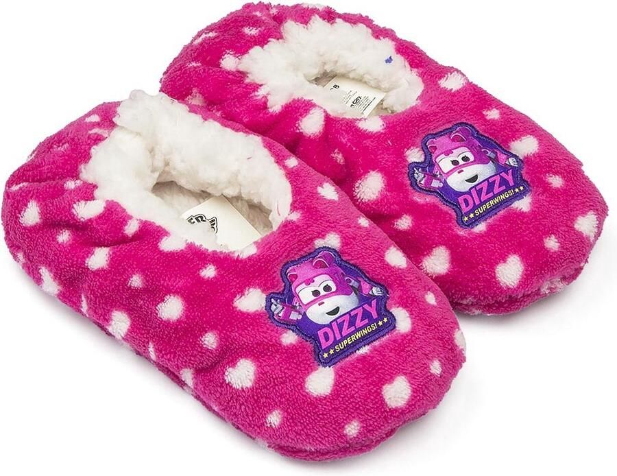 Suncity Super Wings pantoffels slofjes sloffen fleece roze