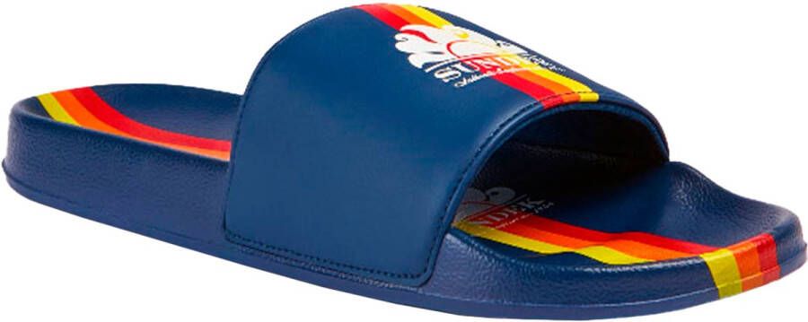 Sundek Logo Slippers Blauw Man