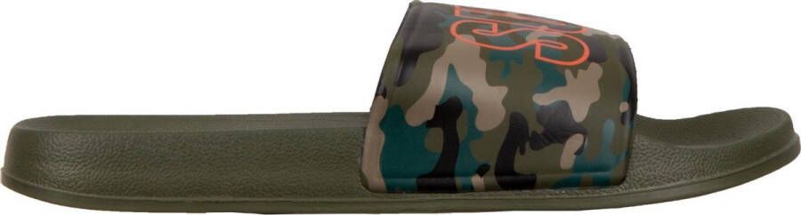 Sundek Slippers Mannen Army groen Oranje