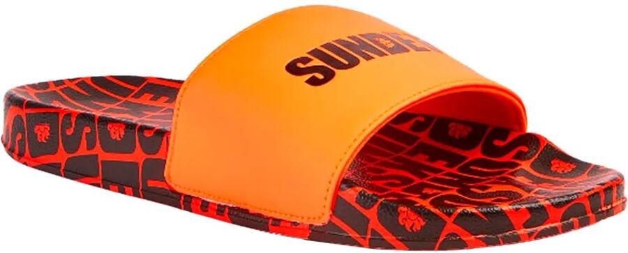 Sundek Logo Slippers Oranje Man